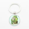 1PCS Anime My Neighbor Totoro Keychain Kawaii Cartoon Animal Round Shaped Glass Dome Key Ring Gifts 5 - Totoro Merchandise