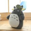 30cm Kawaii Totoro Plush Toys Stuffed Soft Animal Cartoon Dolls Cats With Lotus Leaf or Teeth 4 - Totoro Merchandise