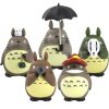 5pcs lot My Neighbor Totoro Action Figure Miyazaki Hayao Anime Wth Umbrella Mask Model Toy Car 2 - Totoro Merchandise