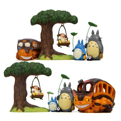 Anime Ghibli Miyazaki Hayao Collection Totoro Bus Mei Faceless Man Scarecrow Figure Doll Ornament Model Miniature - Totoro Merchandise