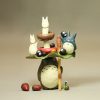 Anime Miyazaki Hayao My Neighbor Totoro with Umbrella Fried charcoal Figure Birthday gift Collectible Model ToyGarden - Totoro Merchandise