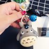 Cute Animal Crossing Totoro Animal Keyring Fur Pompom Women Keychain Trinket Key Chains Car Bag Pendent 5 - Totoro Merchandise