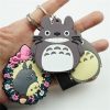 Cute Cartoon Totoro Keychain PVC Silicone Anime Key Chain Double Side Cartoon Key Ring Kid Trinket 1 - Totoro Merchandise