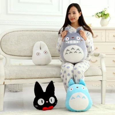 Cute Totoro Plush Pillow Stuffed Kiki Totoro Toy Japanese Anime Figure Soft Doll Home Soft Decor 1 - Totoro Merchandise