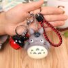 FIMAODZ Cartoon Bell Totoro Keychain 2020 Voiced Vinyl Cute My Neighbor Figure Cat key Chain Anime 1 - Totoro Merchandise