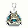 Hayao Miyazaki Anime Keychain for Accessories Bag My Neighbor Totoro Spirited Away Pendant Key Chain Ring 2 - Totoro Merchandise