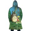 Trippy My Neighbor Totoro SG AOP Hooded Cloak Coat BACK Mockup - Totoro Merchandise