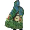 Trippy My Neighbor Totoro SG AOP Hooded Cloak Coat SIDE Mockup - Totoro Merchandise