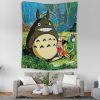 Trippy My Neighbor Totoro SG Tapestry Vertical Couch Mockup - Totoro Merchandise