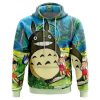 Trippy My Neighbor Totoro Studio Ghibli AOP Hoodie 3D FRONT Mockup - Totoro Merchandise