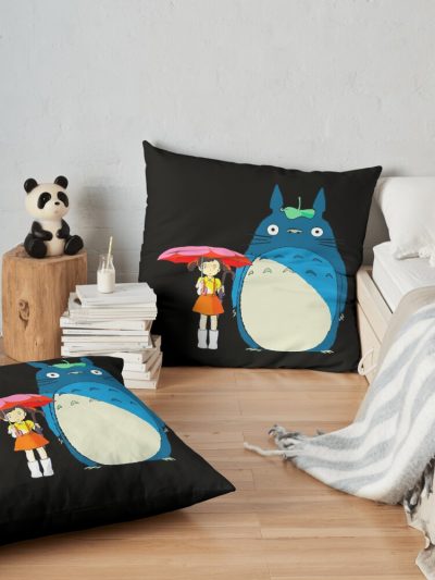 Toto.8Beutypat,Totoro, Totoro Legend, Totoro Vintage, Totoro Throw Pillow Official Totoro Merch