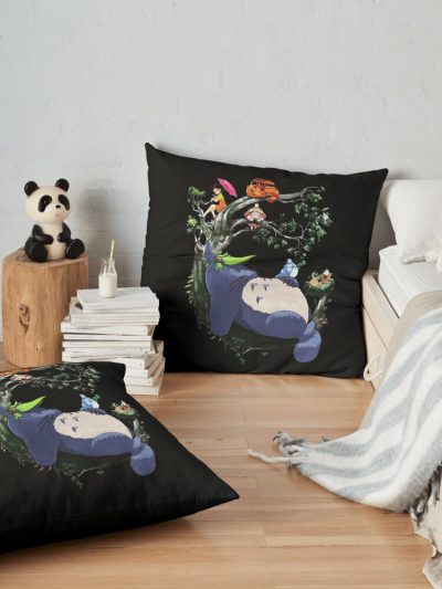 Toto.6Beutypat,Totoro, Totoro Legend, Totoro Vintage, Totoro Throw Pillow Official Totoro Merch