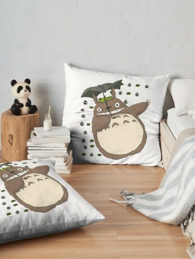 Cartoon Kids >Totoro< Spirited ^Totoro^ Away >Totoro< Otaku ^Totoro^ ^Totoro^ Kids ^Totoro^ Anime ^Totoro^ Throw Pillow Official Totoro Merch