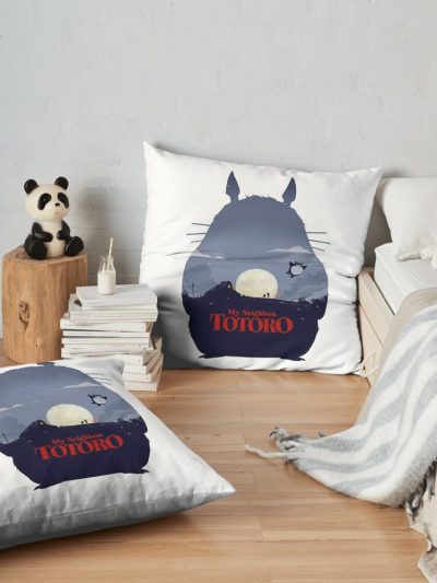 112 Totoro, Neighbor Totoro, Ghibli Totoro, Studio Ghibli, My Neighbor Totoro, My Neighbour Totoro 886 Throw Pillow Official Totoro Merch