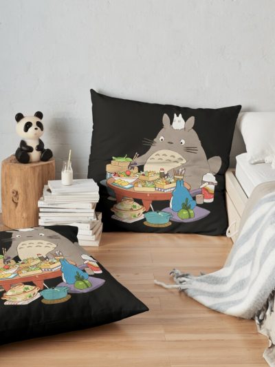 My Neighbor With Totoro Throw Pillow Official Totoro Merch