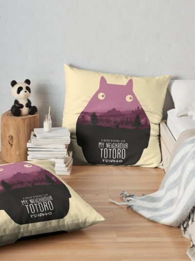 New Totoro, Ghibli, Studio Ghibli, My Neighbor Totoro Movie Throw Pillow Official Totoro Merch