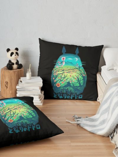 Toto.9Beutypat,Totoro, Totoro Legend, Totoro Vintage, Totoro Throw Pillow Official Totoro Merch