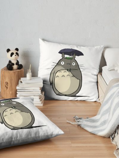 Toto.3Beutypat,Totoro, Totoro Legend, Totoro Vintage, Totoro Throw Pillow Official Totoro Merch