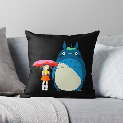 Toto.8Beutypat,Totoro, Totoro Legend, Totoro Vintage, Totoro Throw Pillow Official Totoro Merch