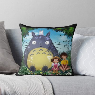 765 Totoro, Neighbor Totoro, Ghibli Totoro, Studio Ghibli, My Neighbor Totoro, My Neighbour Totoro 778 Throw Pillow Official Totoro Merch