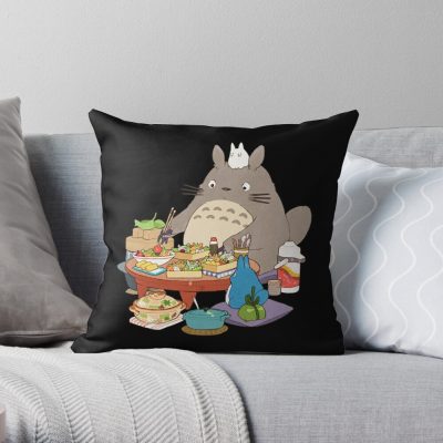 My Neighbor With Totoro Throw Pillow Official Totoro Merch