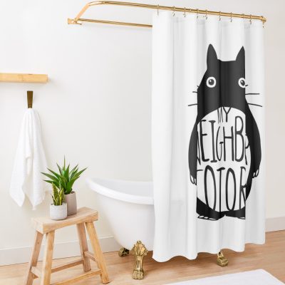 Dgju344 Totoro Spirited Away, Totoro Spirited Away,Totoro Spirited Away,Totoro Spirited Away, Shower Curtain Official Totoro Merch