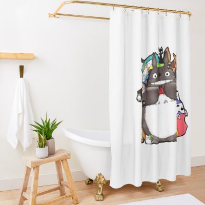 New Totoro, Ghibli, Studio Ghibli, My Neighbor Totoro, Ghibli Totoro, Ghibli Studio Manga Shower Curtain Official Totoro Merch