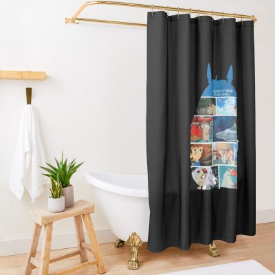 New Totoro, Ghibli, Studio Ghibli, My Neighbor Totoro Manga Shower Curtain Official Totoro Merch