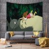 Anime cartoon Totoro hanging cloth Dormitory bedside background cloth Bedroom decoration tapestry Large size cute wall 3 - Totoro Merchandise