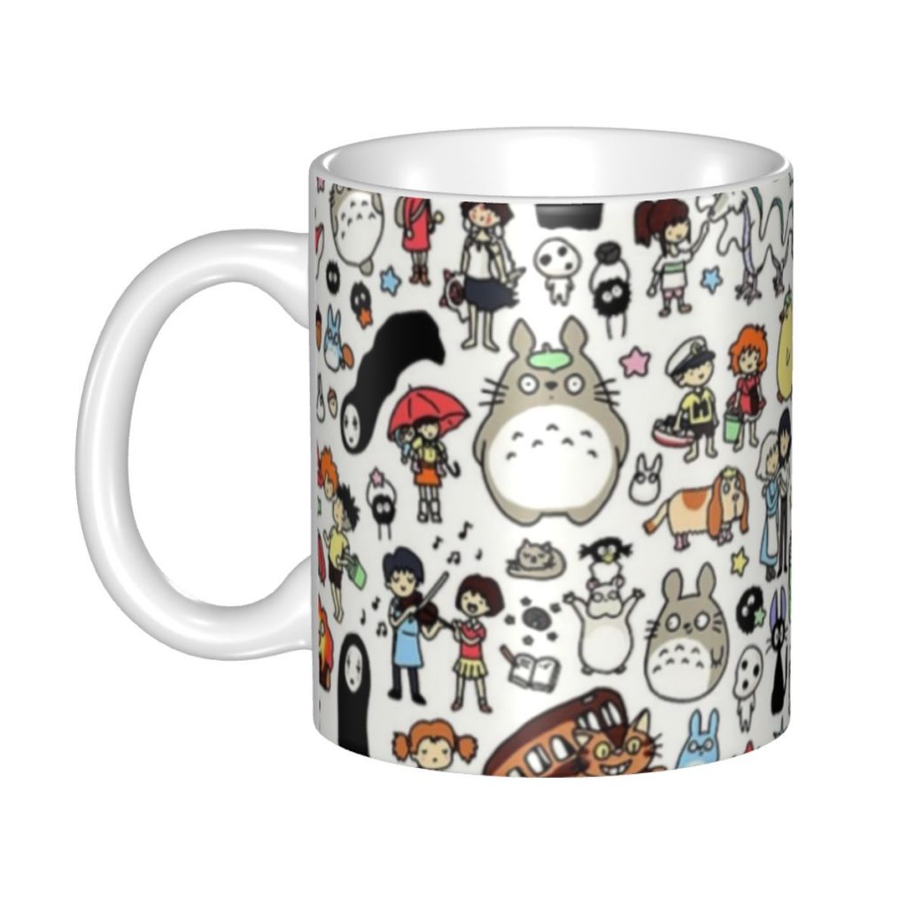 Customized Japanese Anime My Neighbor Totoro Coffee Mugs DIY Hayao Miyazaki Ceramic Milk Tea Cups Outdoor 4 - Totoro Merchandise