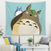 F G Cartoon Totoro Tapestry Dormitory Bedside Anime Background Cloth Bedroom Decoration Hanging Cloth Cute Wall 1 - Totoro Merchandise