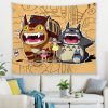 F G Cartoon Totoro Tapestry Dormitory Bedside Anime Background Cloth Bedroom Decoration Hanging Cloth Cute Wall 2 - Totoro Merchandise