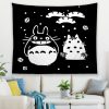 F G Cartoon Totoro Tapestry Dormitory Bedside Anime Background Cloth Bedroom Decoration Hanging Cloth Cute Wall 3 - Totoro Merchandise