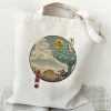 Japanese Anime Totoro Shopper Bags for Women Resuable Tote Bag Harajuku Large Capacity Shopping Bag Japanese 3 - Totoro Merchandise