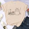 Totoro Japanese Tshirt Clothes Women Grunge Streetwear Vintage Kawaii Harajuku T shirt Clothes Couple Clothes Female 1 - Totoro Merchandise