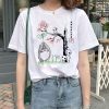 Totoro and Mei Satsuki Sakura Flower T Shirt Anime Kawaii Print Blouse Studio Ghibli Movie Circle 1 - Totoro Merchandise