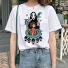 Totoro and Mei Satsuki Sakura Flower T Shirt Anime Kawaii Print Blouse Studio Ghibli Movie Circle 4 - Totoro Merchandise