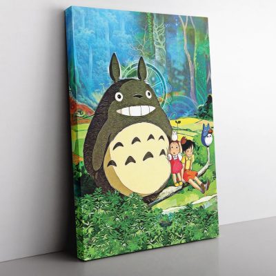 Mei, Satsuki & Totoro Neighbor Wall Art